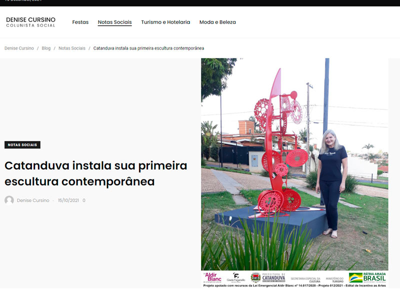 Catanduva instala sua primeira escultura contemporânea