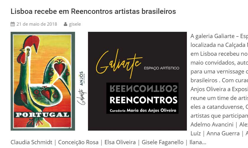 Lisboa recebe em Reencontros artistas brasileiros