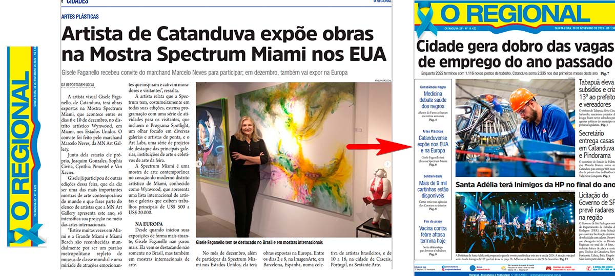 Artista de Catanduva expõe obras na Mostra Spectrum Miami nos EUA
